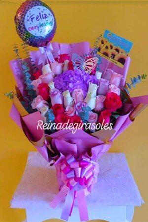 Bouquet de Flores Surtidas + Globo