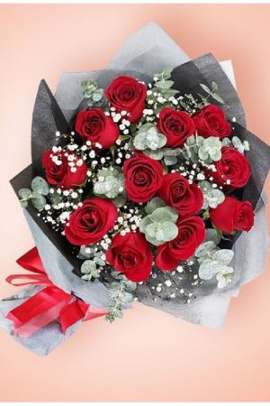 Bouquet x 12 Rosas Rojas