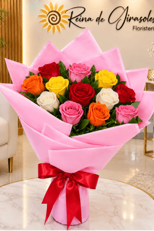 Bouquet x 12 Rosas Surtidas