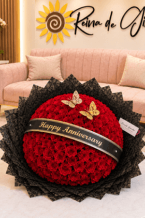 BOUQUET CON 150 ROSAS ROJAS