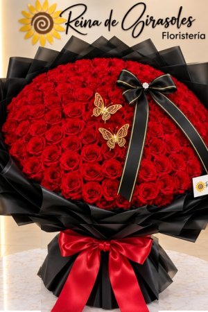BOUQUET CON 150 ROSAS ROJAS