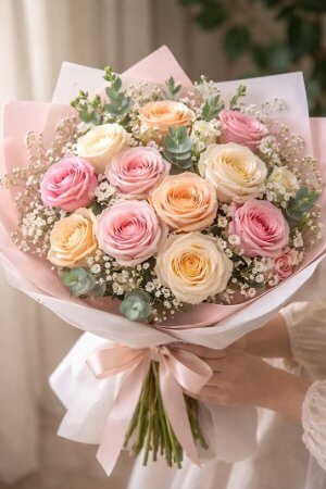 Bouquet x 12 Rosas Surtidas